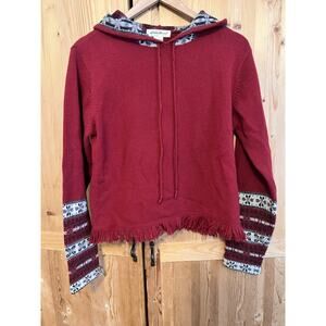 Vintage Eddie Bauer Women’s 100% Lambswool Hooded Sweater Size M